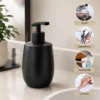 Black Shop Dispenser with Holder 4 Black Stainless Steel Bathroom Accessories Set