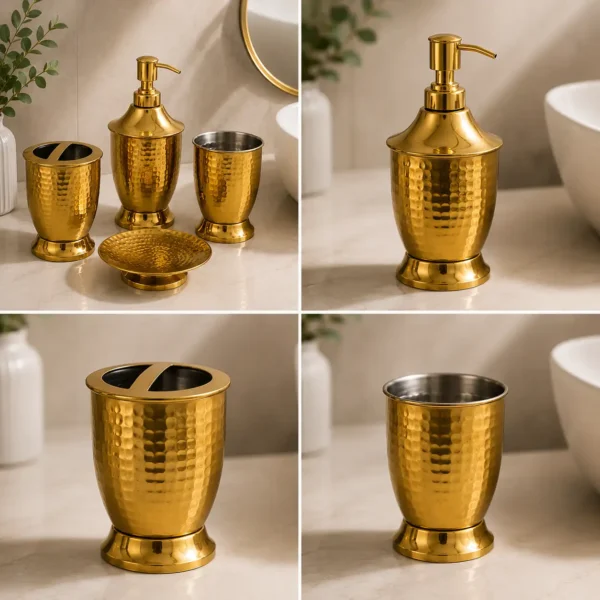 4-Piece Bathroom Accessories Set 2 4-Piece Bathroom Accessories Set