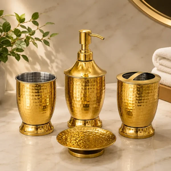 4-Piece Bathroom Accessories Set 5 4-Piece Bathroom Accessories Set