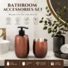 Granite Bronze Bathroom Accessories Set of 2 | Stainless Steel Modern Bathroom Countertop Organizer
