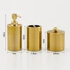 3 Piece Stainless Steel Bathroom Accessories Set with Soap Dispenser, Toothbrush Holder & Canister