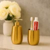 Premium Gold Soap Dispenser Set for Bathroom | Soap Dispenser & Tumbler Bathroom Accessory Set of 2