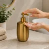 Premium Gold Soap Dispenser Set for Bathroom | Soap Dispenser & Tumbler Bathroom Accessory Set of 2
