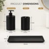 Luxury Matte Black Bath Accessory Set