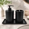 Luxury Matte Black Bath Accessory Set
