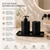 Luxury Matte Black Bath Accessory Set