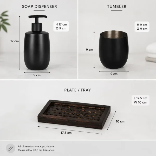 Matte Black Bathroom Accessory Set 5 Matte Black Bathroom Accessory Set