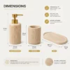 Travertine Marble Bathroom Accessories Set 3 Travertine Marble Bathroom Accessories Set