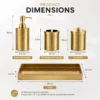 Gold Bathroom Accessories Set of 4