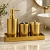 Gold Bathroom Accessories Set of 4